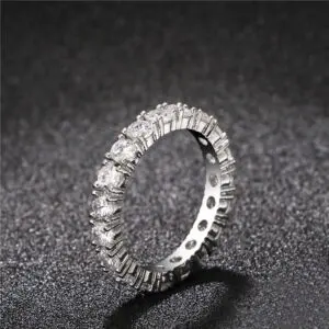 Luxury Zirconia Unique Round Wedding, Engagement Ring For Women
