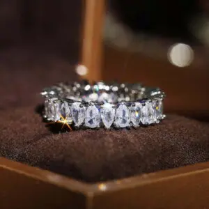 New Arrival Pear Cut Fashion Wedding, Engagement Bling Zircon Stone Ring For Women (1)