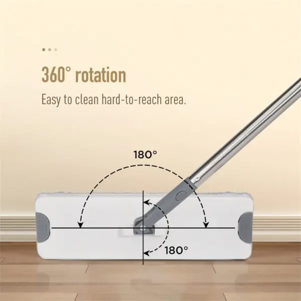 New Microfiber Wet and Dry 360 Wash Flat Mop Bucket For Floor Cleaning Magic Mop