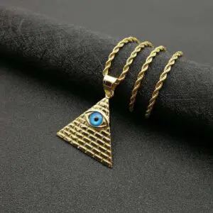 Egyptian Eye Of Horus Pyramid Pendant - Image 2