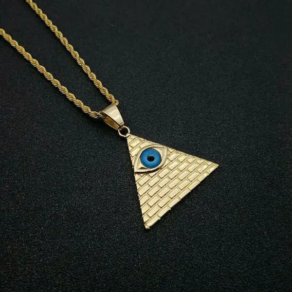 Egyptian Eye Of Horus Pyramid Pendant