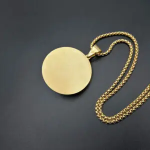 Gold Plated Lion Head With Chain Link Necklace - Image 4
