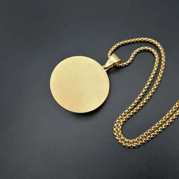 Gold Plated Lion Head With Chain Link Necklace - Image 4