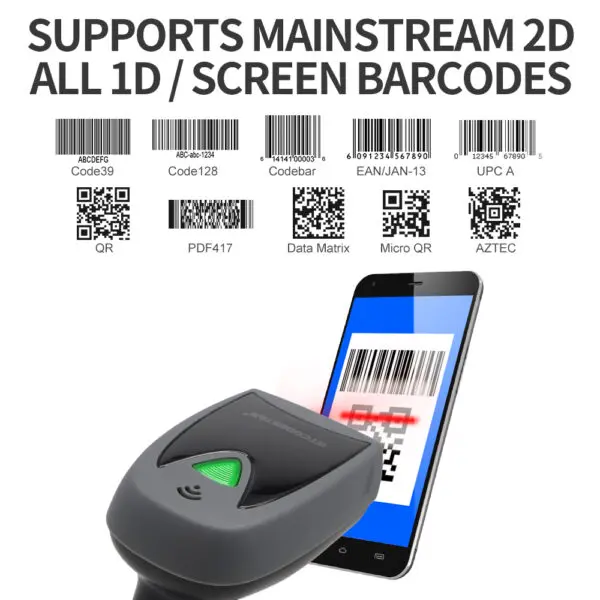 QR Bar Code Reader Wired USB Portable Handheld 1D 2D QRcode Barcode Scanner - Image 5