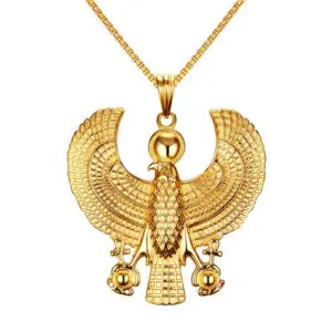 Stainless Steel Gold Egyptian Horus High Quality Exaggerated Pendant