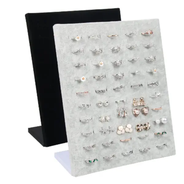 Velvet Display Case Jewelry Ring Displays Stand Board Holder