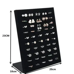 Velvet Display Case Jewelry Ring Displays Stand Board Holder - Image 3