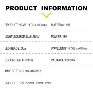 48W SUN5 UVLED  LAMP NAIL GEL DRYER - Image 2