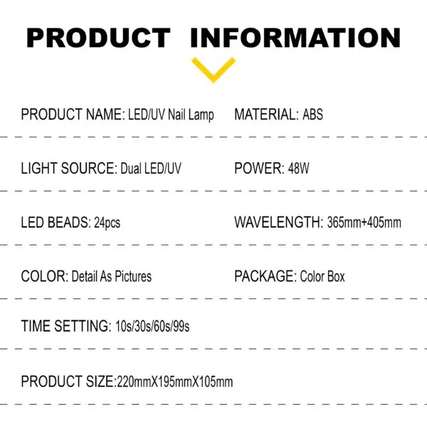 48W SUN5 UVLED  LAMP NAIL GEL DRYER - Image 2