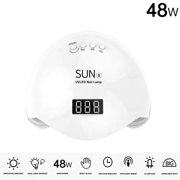 48W SUN5 UVLED  LAMP NAIL GEL DRYER - Image 4