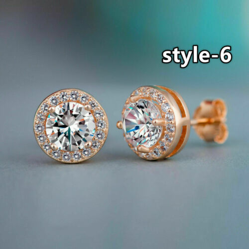 ZIRCON STUD DIAMOND EARRINGS FOR UNISEX - Image 3