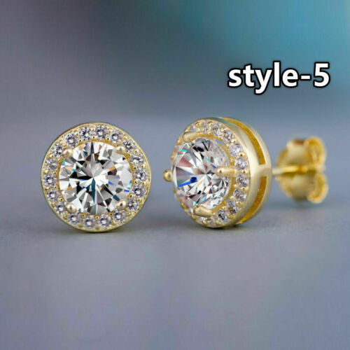 ZIRCON STUD DIAMOND EARRINGS FOR UNISEX - Image 2
